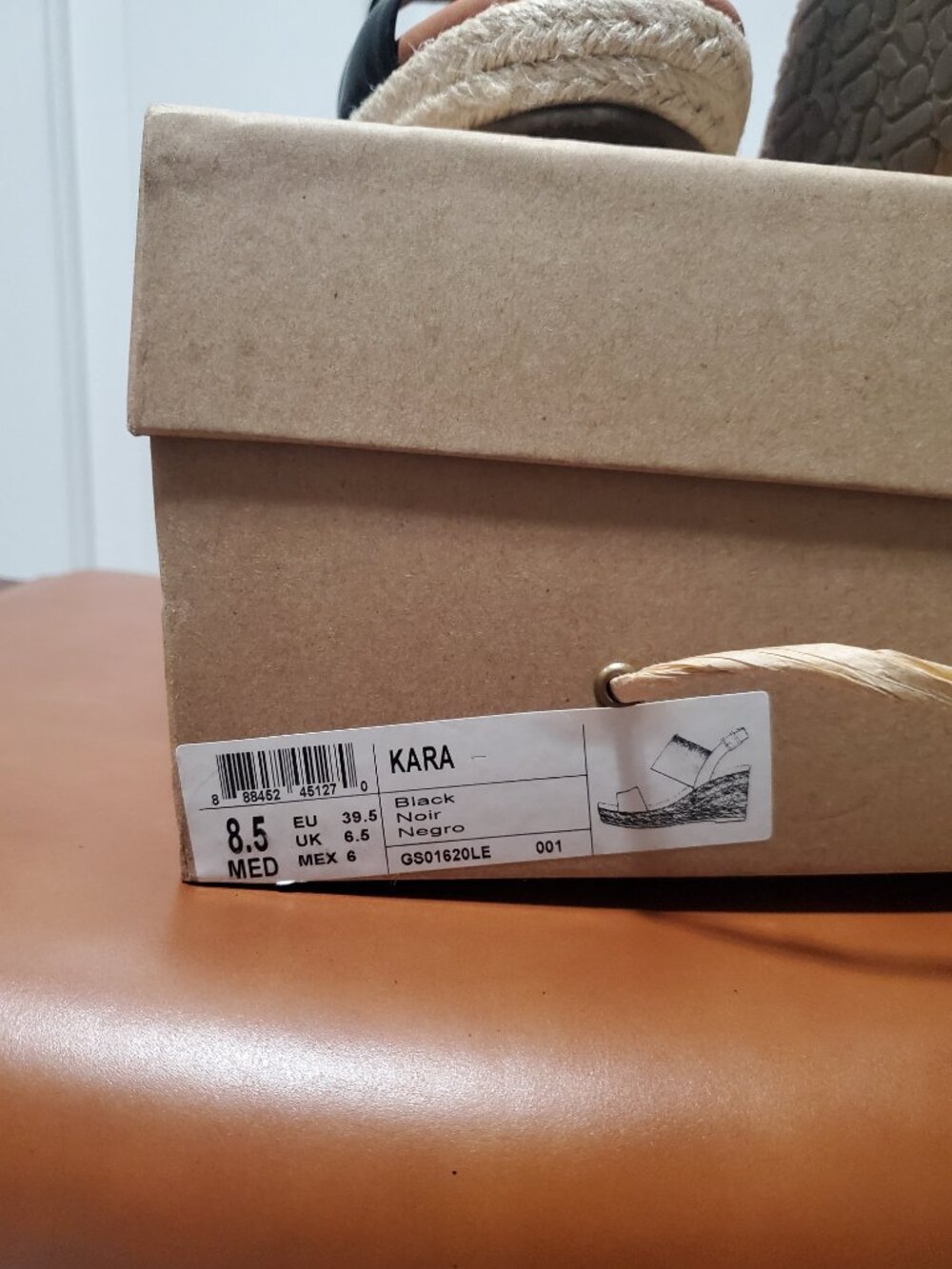 Gentle Souls Kara Black Espadrille Wedge Sandal | 8.5 - Picture 5 of 6